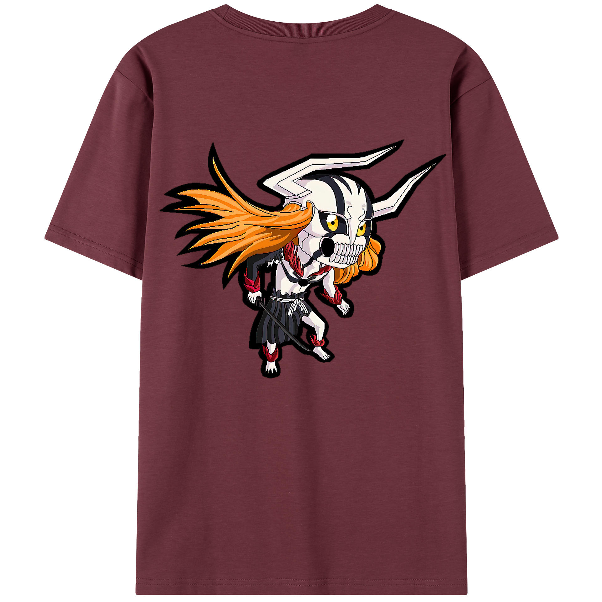 （画像用） ブリーチ 黒崎一護（くろさき いちご）BLEACH Kurosaki Ichigo 綿100％半袖Tシャツ（背面プリント）